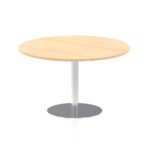 Italia Round Poseur Table Silver Leg - Image 83