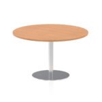 Italia Round Poseur Table Silver Leg - Image 41