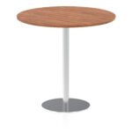 Italia Round Poseur Table Silver Leg - Image 44
