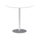 Italia Round Poseur Table Silver Leg - Image 45