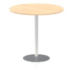 Italia Round Poseur Table Silver Leg - Image 89
