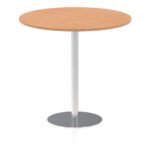 Italia Round Poseur Table Silver Leg - Image 90