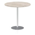 Italia Round Poseur Table Silver Leg - Image 48