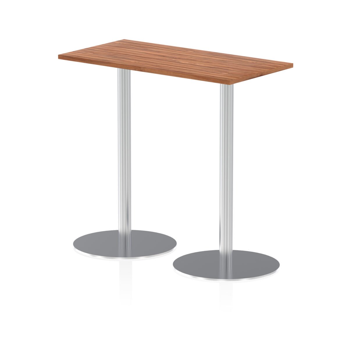 Italia Slimline Rectangular Poseur Table Silver Leg - Image 14