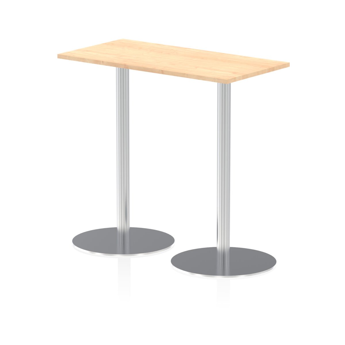 Italia Slimline Rectangular Poseur Table Silver Leg - Image 16