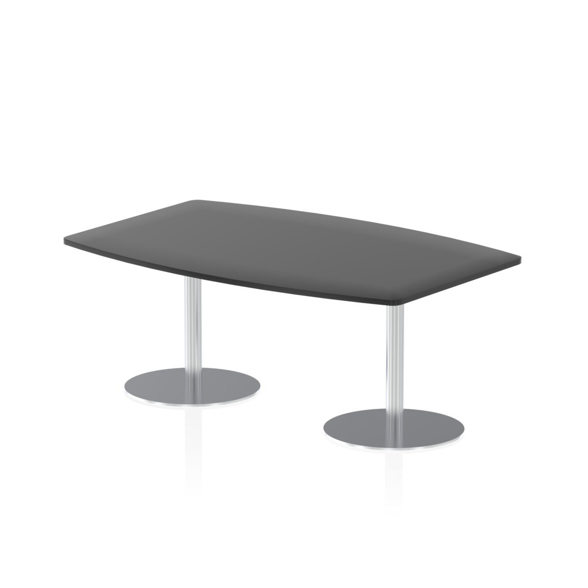 Italia High Gloss Boardroom Table Silver Leg - Image 1