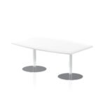 Italia High Gloss Boardroom Table Silver Leg - Image 2