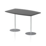 Italia High Gloss Boardroom Table Silver Leg - Image 3
