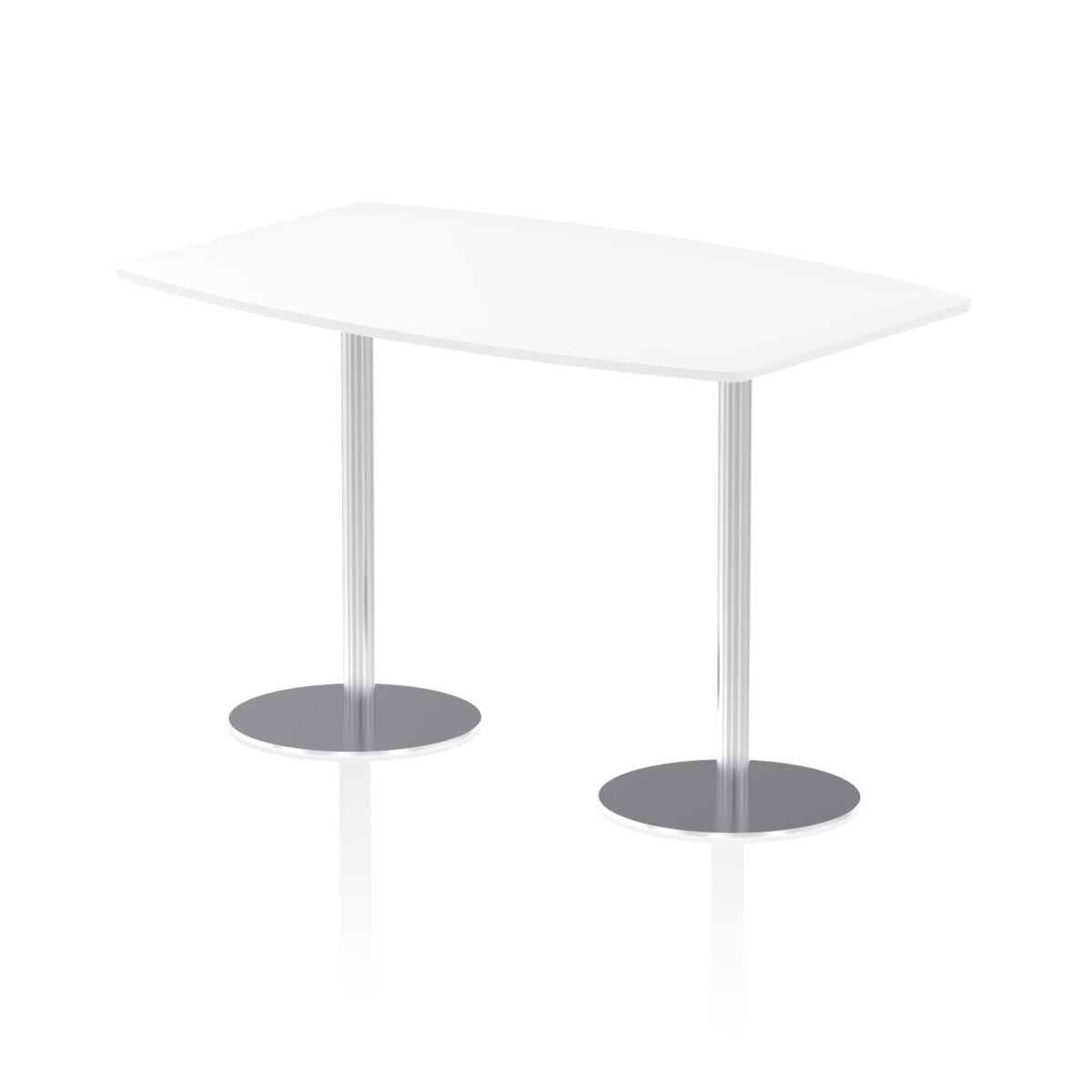 Italia High Gloss Boardroom Table Silver Leg - Image 4