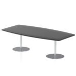 Italia High Gloss Boardroom Table Silver Leg - Image 5