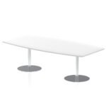Italia High Gloss Boardroom Table Silver Leg - Image 6