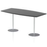 Italia High Gloss Boardroom Table Silver Leg - Image 7
