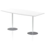 Italia High Gloss Boardroom Table Silver Leg - Image 8