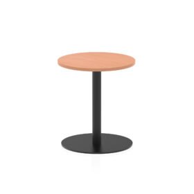 Italia Round Poseur Table Black Leg