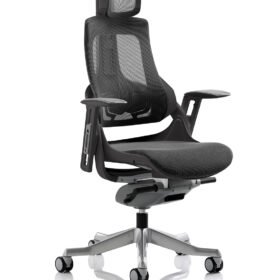Zure High Back Black Shell Executive Office Chair with Arms