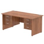 Impulse 1600mm Panel End Straight Desk With Two Fixed Pedestal - Image 25