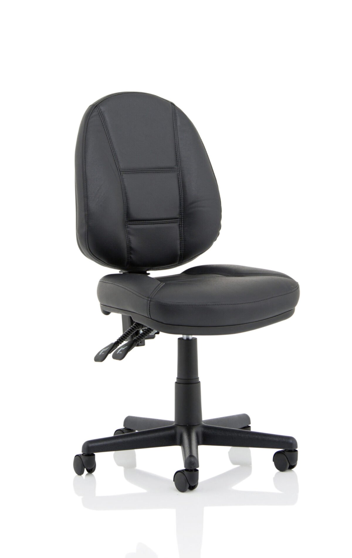 Jackson Medium Back Black Leather Task Operator Office Chair - Image 1