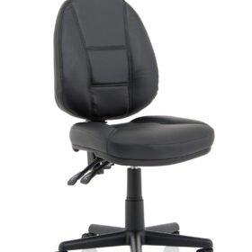 Jackson Medium Back Black Leather Task Operator Office Chair