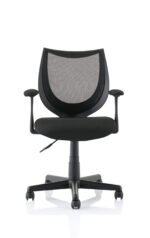 Camden Medium Back Black Mesh Task Operator Office Chair With Arms - Image 2