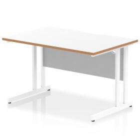 Impulse Scalloped Edge 1200mm Straight Desk Cantilever Leg