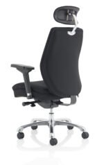 Domino High Back Black Ergonomic Posture Chair with Arms and Headrest - Image 13