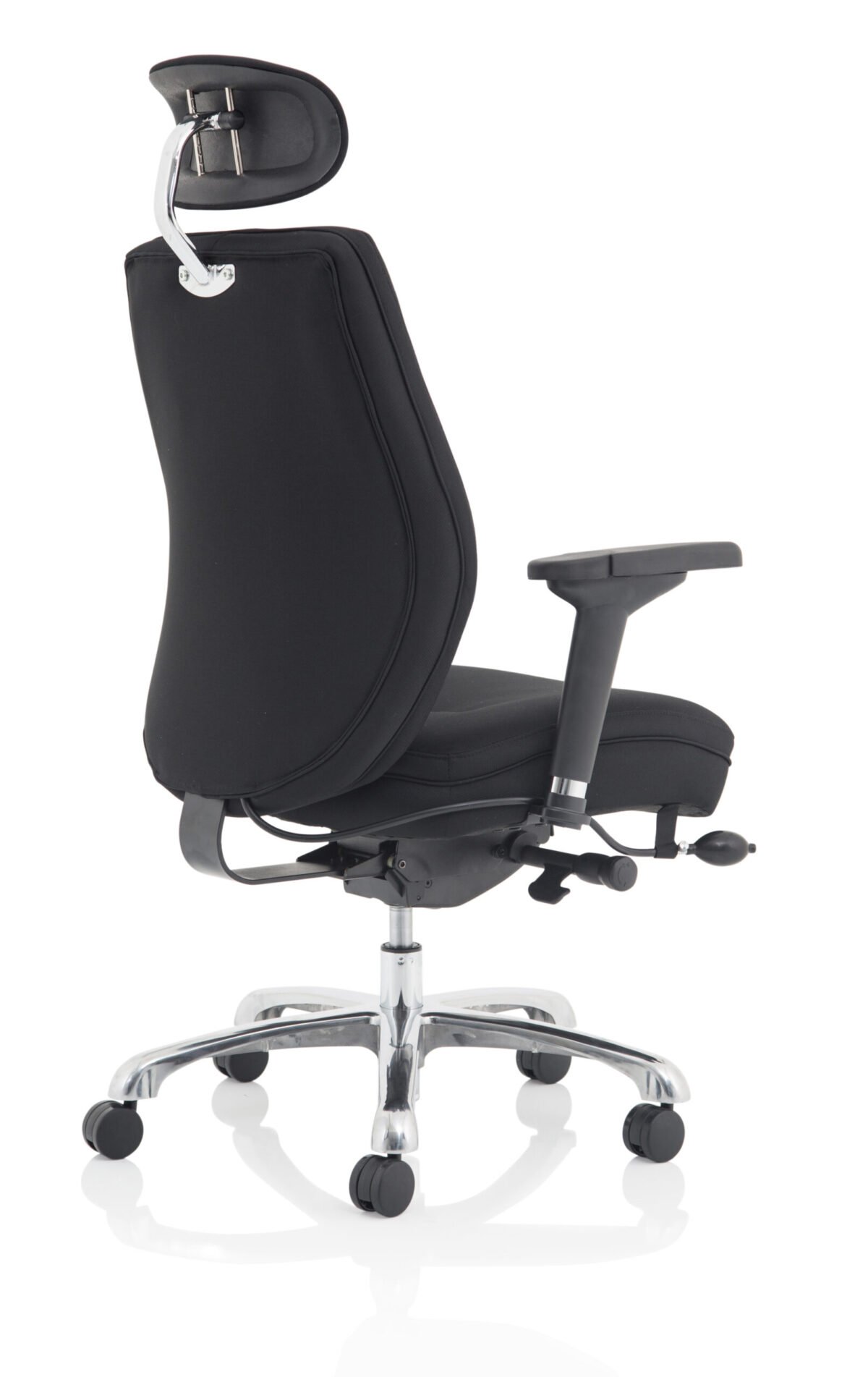 Domino High Back Black Ergonomic Posture Chair with Arms and Headrest - Image 15