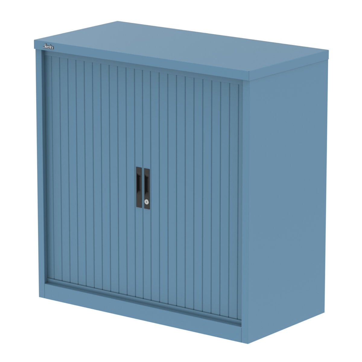 Qube Side Tambour Cupboard With Shelves - Image 21