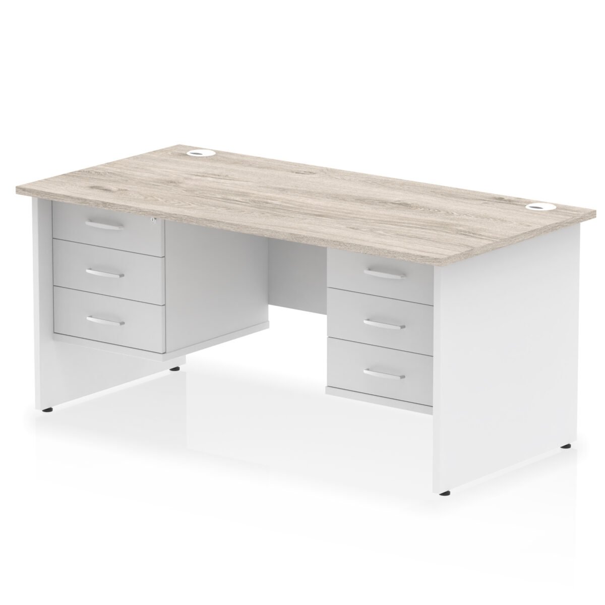Impulse 1600mm Panel End Straight Desk With Two Fixed Pedestal - Image 11