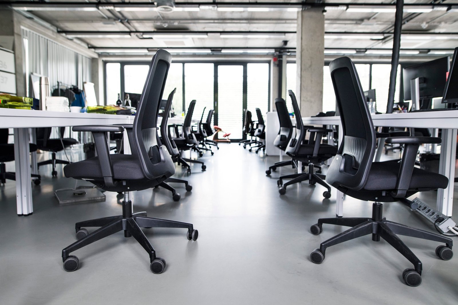 New, Second Hand & Used Office Furniture London, Croydon & Kent, Sussex, Surrey & UK 64 the interior of big empty modern office after work 2024 10 18 10 34 10 utc scaled