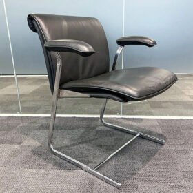 Boss Design Delphi Low Back Leather Stacking Meeting Chair