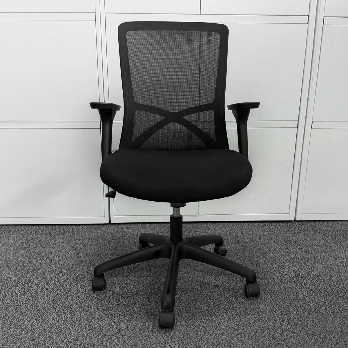Mesh High Back Operator Chair with Adjustable Arms - Image 2