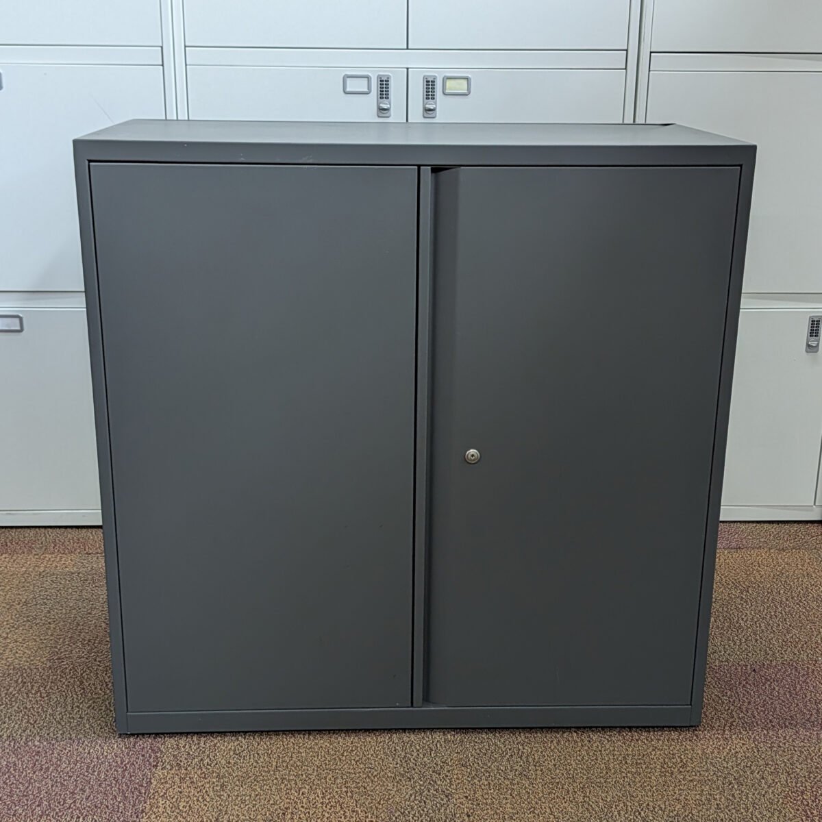 Metal Office Cupboards With 2 Shelves - Image 3