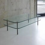 SCP SAX Contemporary Coffee Table – Metal Frame & Glass Top