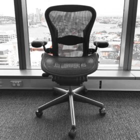 Herman Miller Aeron Size 'C' Work Chair with Adjustable Lumbar (Carbon)
