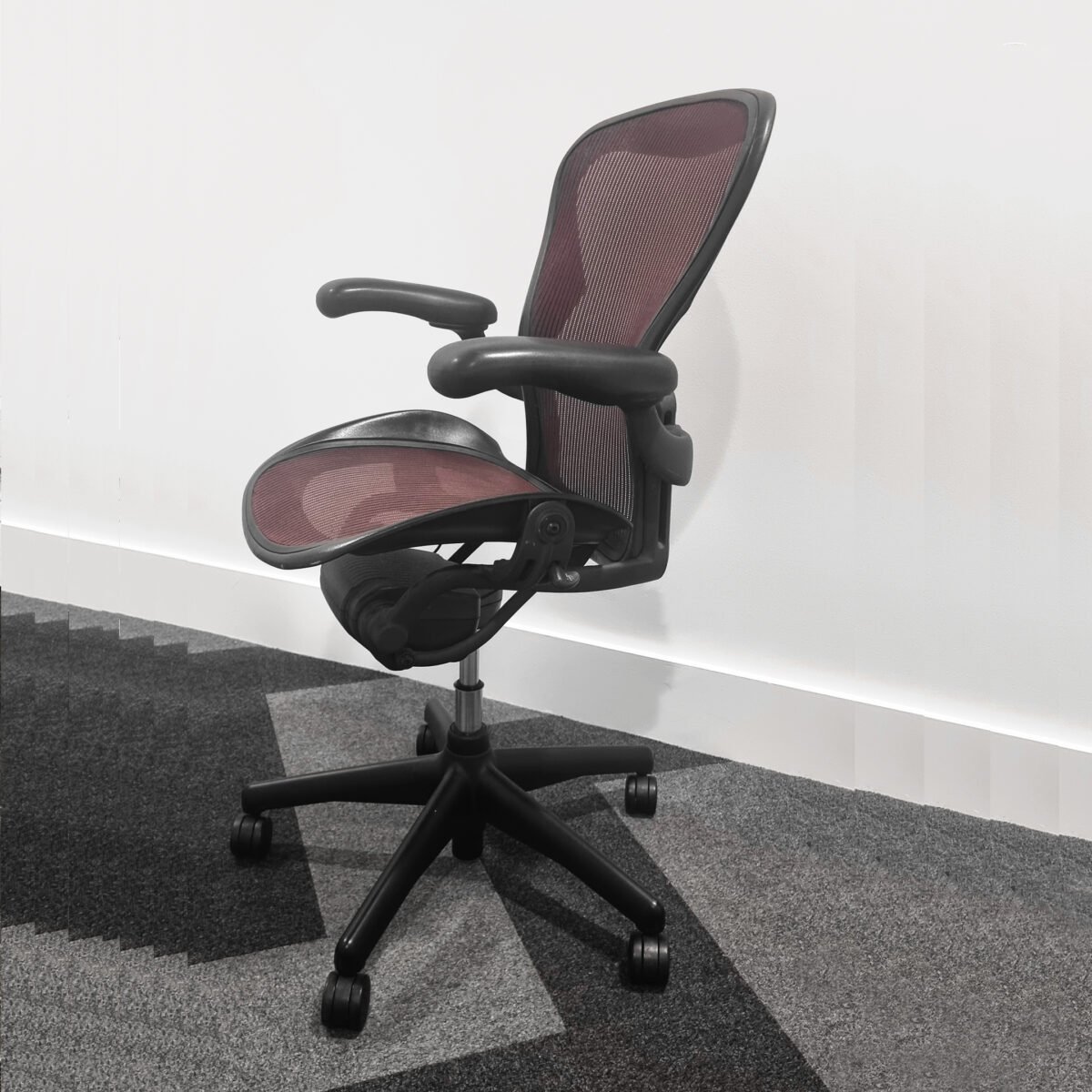 Herman Miller Aeron Office Chair, Ergonomic, Size B, Red - Image 1